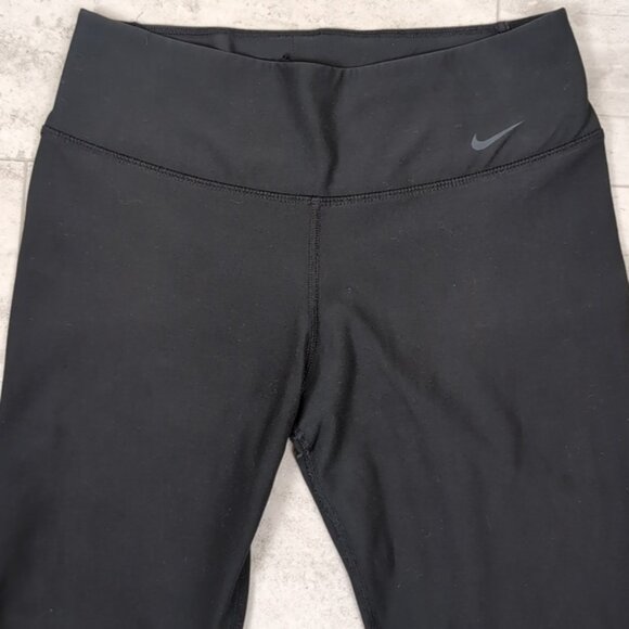 Nike Cropped Leggings Womens Small Black Athletic DriFit Performance Sustainable - Picture 5 of 11